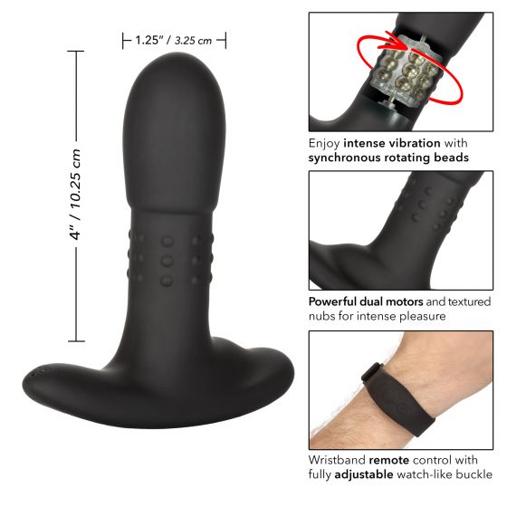 Eclipse Wristband Remote Beaded Probe in Black Anal Sex Toys - Tophatter Daily Deals