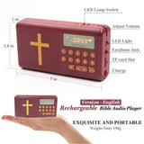 Bible Player New Portable English Player Red 0 - Tophatter Daily Deals