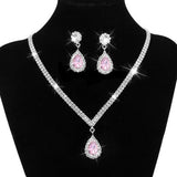 Bridal jewelry set Pink 0 - Tophatter Daily Deals