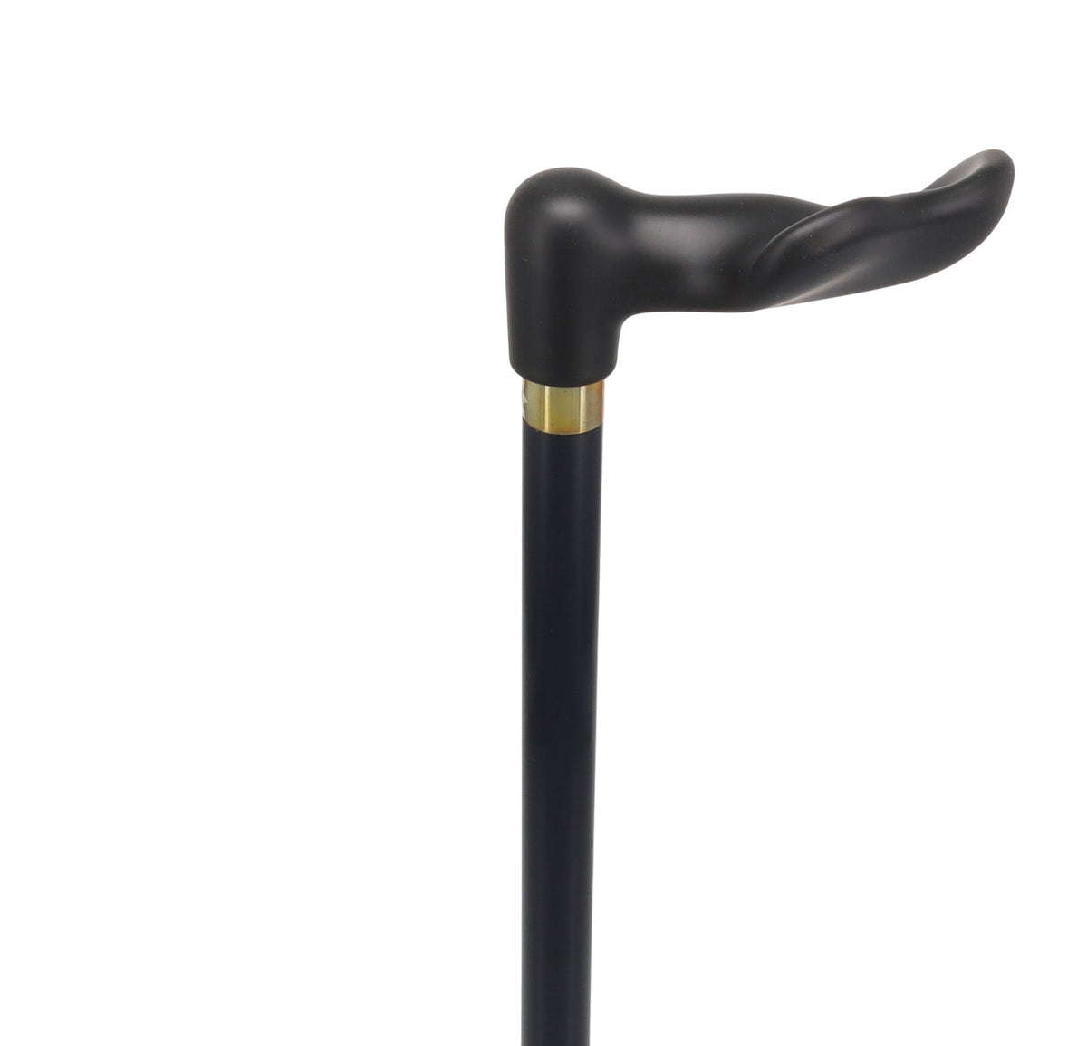 Hand-Specific Comfort Soft Grip Palm Cane: Black Beechwood Palm Hand Grip Canes - Tophatter Daily Deals