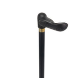 Hand-Specific Comfort Soft Grip Palm Cane: Black Beechwood Palm Hand Grip Canes - Tophatter Daily Deals