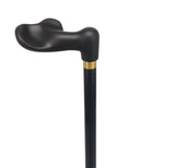 Hand-Specific Comfort Soft Grip Palm Cane: Black Beechwood Palm Hand Grip Canes - Tophatter Daily Deals