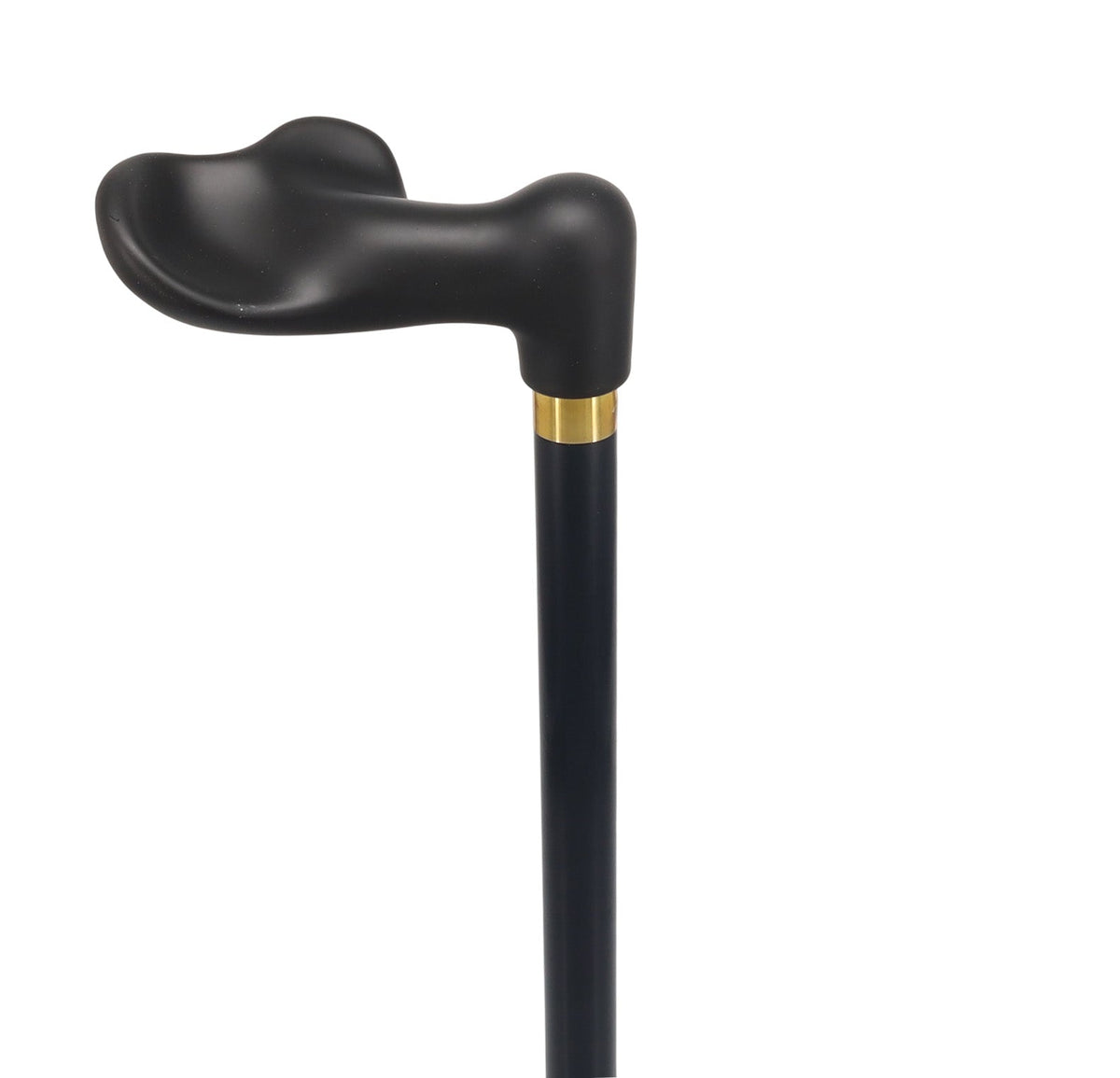 Hand-Specific Comfort Soft Grip Palm Cane: Black Beechwood Palm Hand Grip Canes - Tophatter Daily Deals