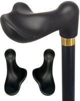 Hand-Specific Comfort Soft Grip Palm Cane: Black Beechwood Right Palm Hand Grip Canes - Tophatter Daily Deals