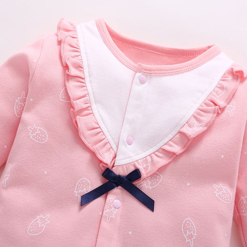 Baby autumn princess spring and autumn jumpsuit 0 - Tophatter Daily Deals