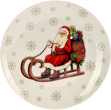 Small Santa Claus Christmas Plate | Ceramic Festive Side Plate Dish - 20cm Plate - Tophatter Daily Deals