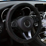 Universal Car Steering Wheel Cover Black Automotive - Tophatter Daily Deals