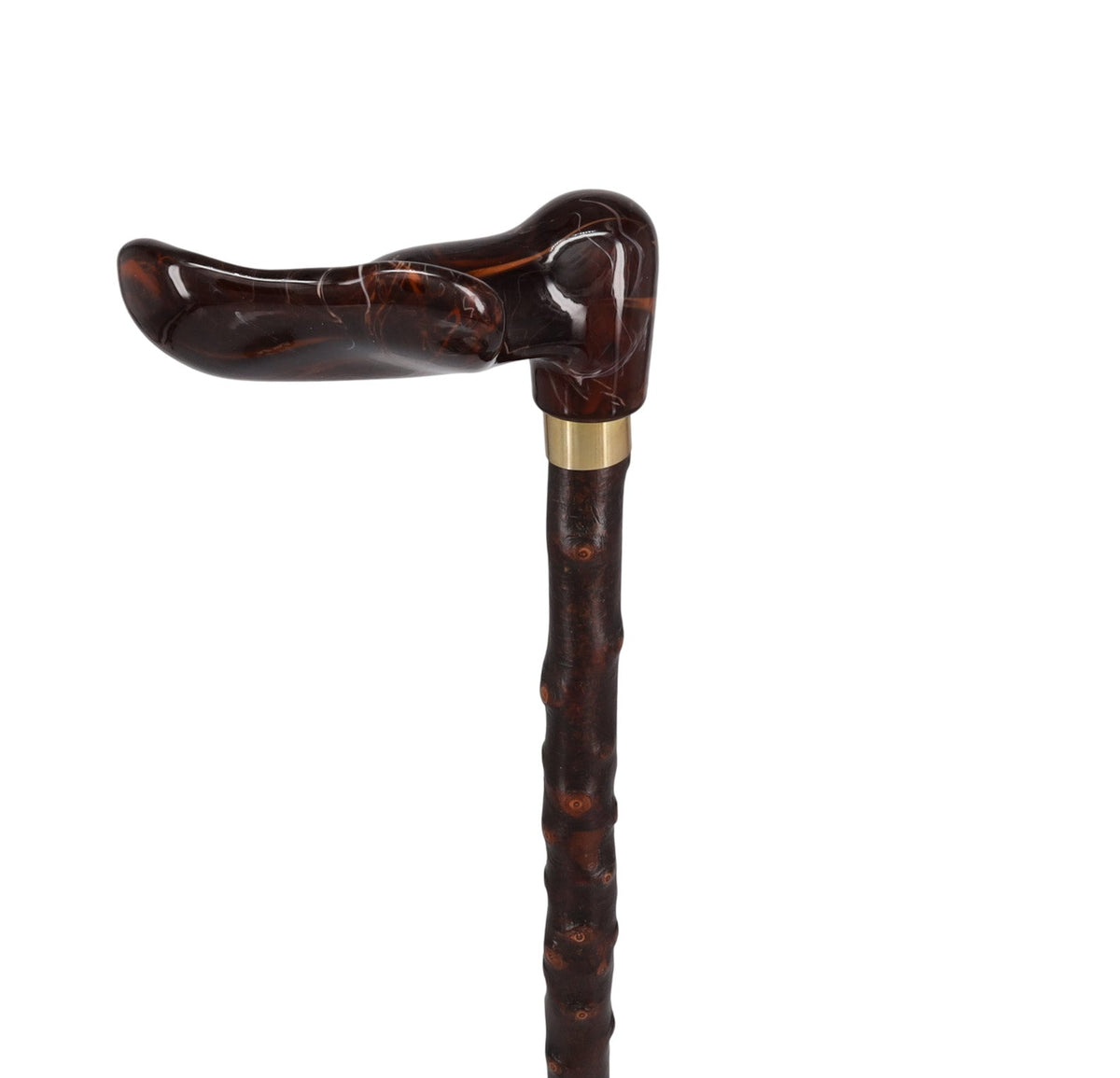 Blackthorn & Translucent Amber Style: Comfort Palm Grip Cane Irish Blackthorn Canes - Tophatter Daily Deals