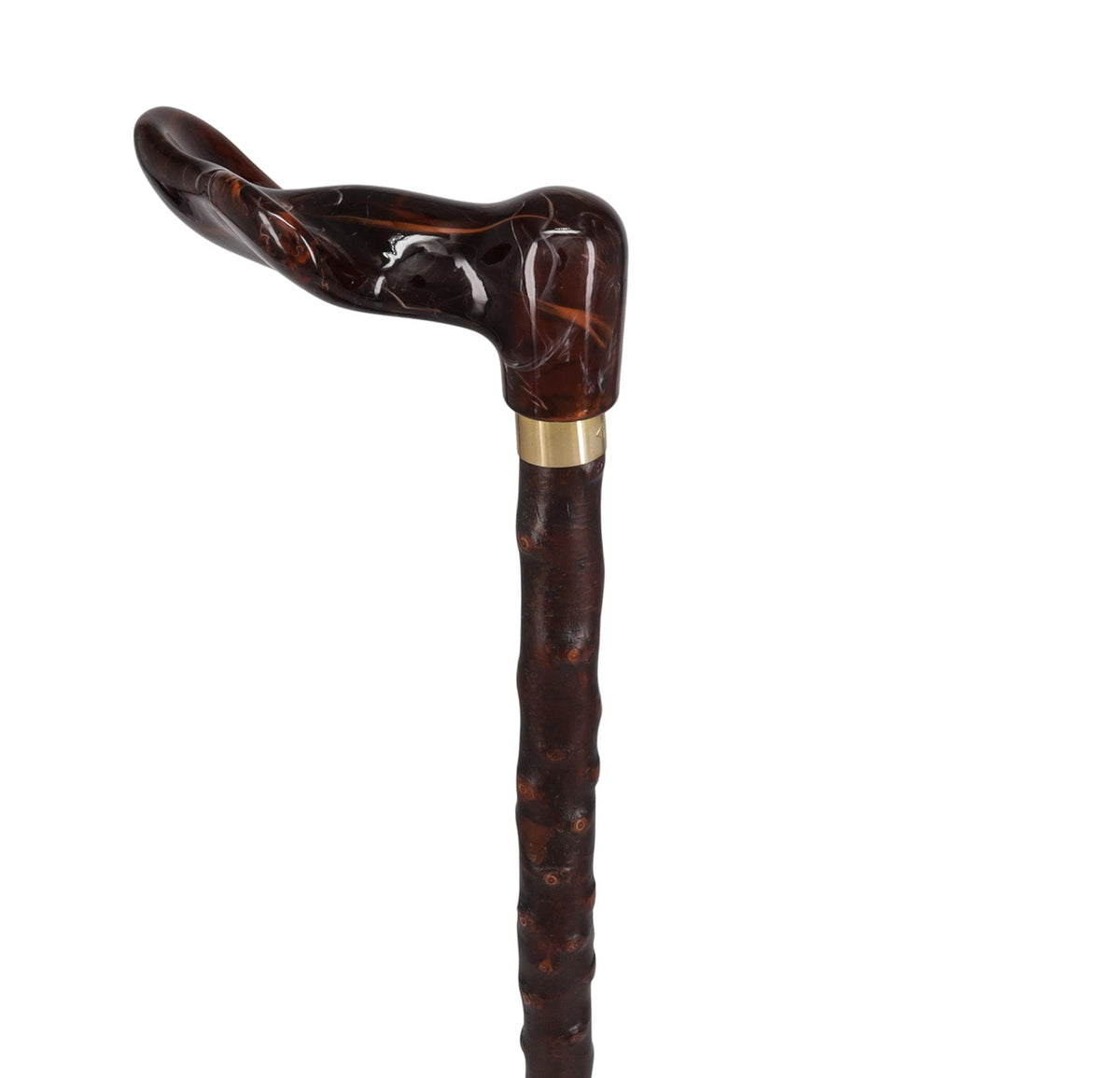 Blackthorn & Translucent Amber Style: Comfort Palm Grip Cane Irish Blackthorn Canes - Tophatter Daily Deals