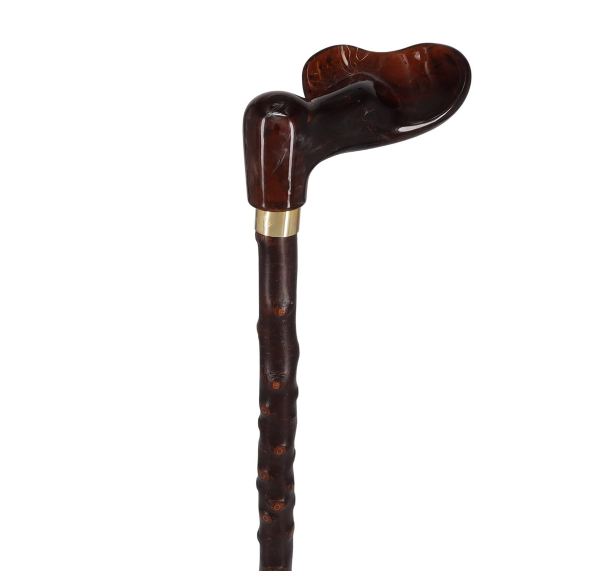 Blackthorn & Translucent Amber Style: Comfort Palm Grip Cane Irish Blackthorn Canes - Tophatter Daily Deals