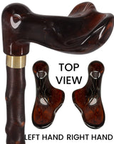 Blackthorn & Translucent Amber Style: Comfort Palm Grip Cane Left Irish Blackthorn Canes - Tophatter Daily Deals