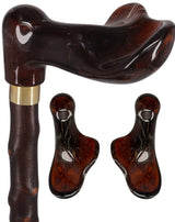 Blackthorn & Translucent Amber Style: Comfort Palm Grip Cane Irish Blackthorn Canes - Tophatter Daily Deals
