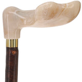Blackthorn & White Marble Grip, Natural Blackthorn Elegance Irish Blackthorn Canes - Tophatter Daily Deals