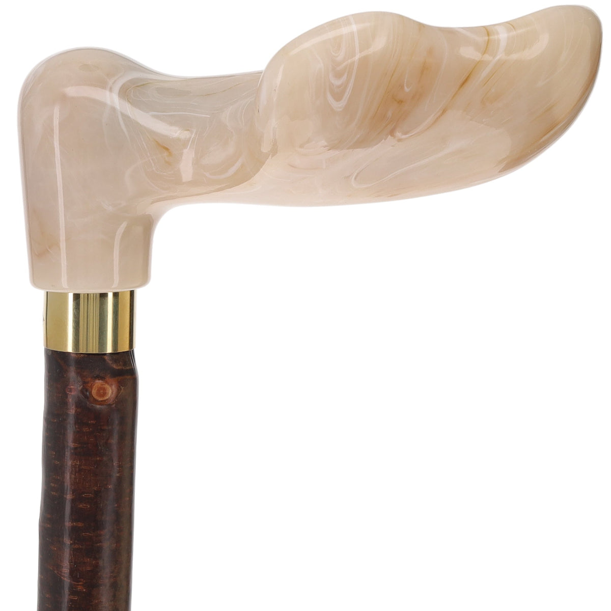 Blackthorn & White Marble Grip, Natural Blackthorn Elegance Irish Blackthorn Canes - Tophatter Daily Deals