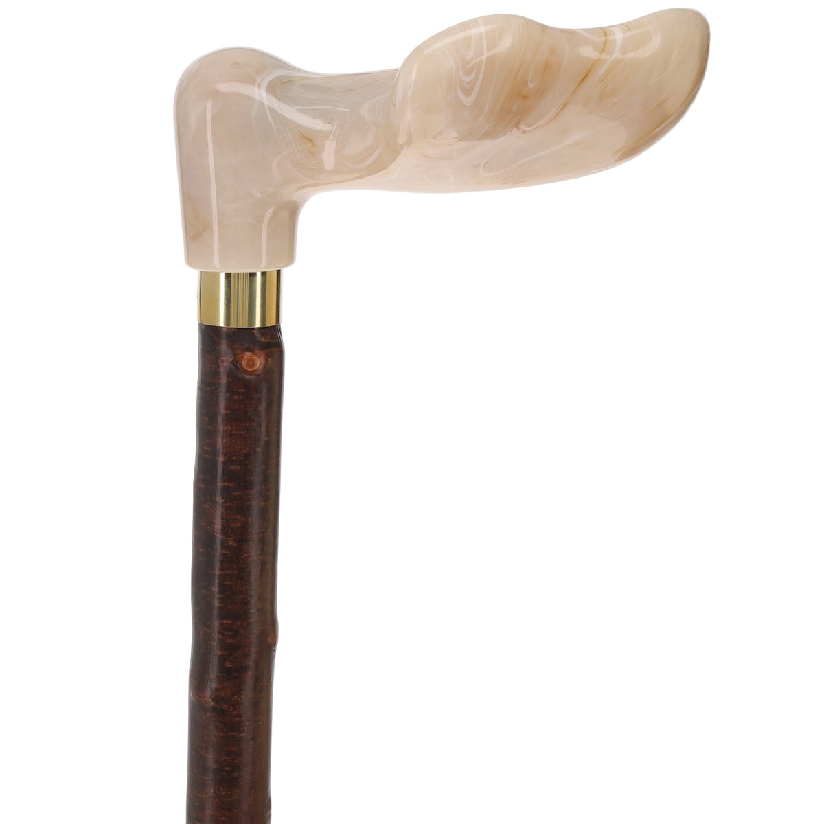 Blackthorn & White Marble Grip, Natural Blackthorn Elegance Irish Blackthorn Canes - Tophatter Daily Deals