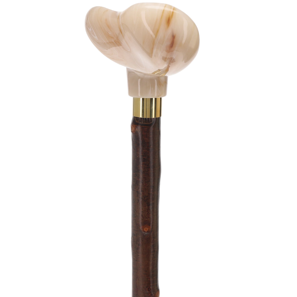 Blackthorn & White Marble Grip, Natural Blackthorn Elegance Irish Blackthorn Canes - Tophatter Daily Deals