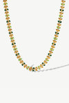 Leaf Chain Lobster Clasp Necklace Gold Green One Size Necklaces - Tophatter Daily Deals