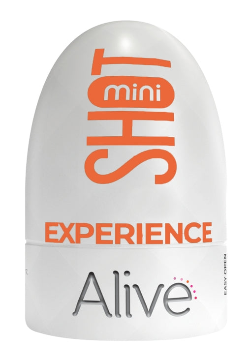 Alive Mini Shot Masturbator Compact Travel-Sized Strokerl White and Orange > Sex Toys For Men > Masturbators > Manual - Tophatter Daily Deals
