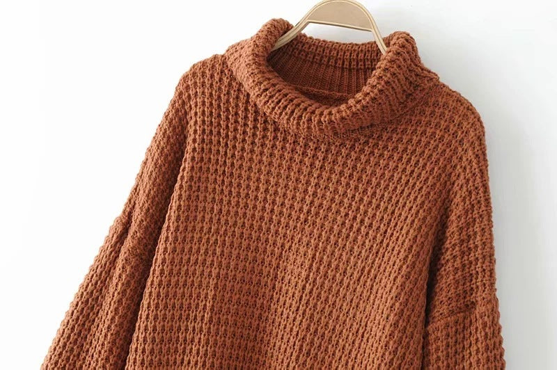Warm Cozy Women Sweater - Boxy Waffle Knit, Cotton, Fall 3D Changing Face Moving Picture Frame - Tophatter Daily Deals