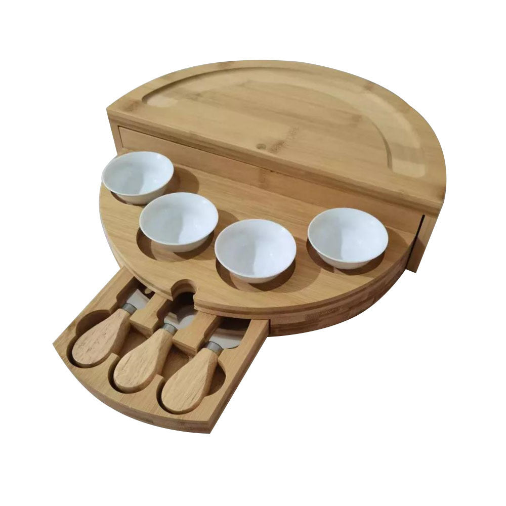 Bamboo Foldable Cheese Board 0 - Tophatter Daily Deals