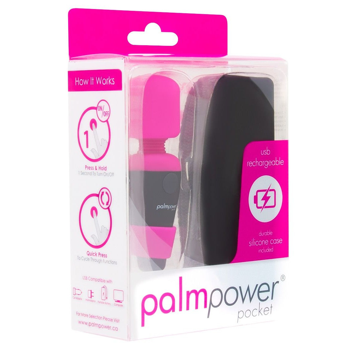 PalmPower Pocket - Vibrating Mini Massage Wand Massage Wand - Tophatter Daily Deals
