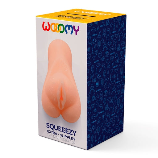 Wooomy Squeeezy Masturbator Vagina Natural Color Compact 13.2 x 5.4 cm Waterproof Soft TPE > Sex Toys For Men > Masturbators > Manual - Tophatter Daily Deals