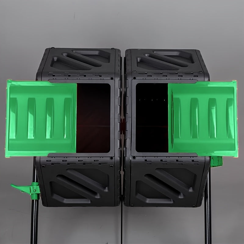 Dual Chamber Rotating Compost Bin Home & Garden - Tophatter Daily Deals
