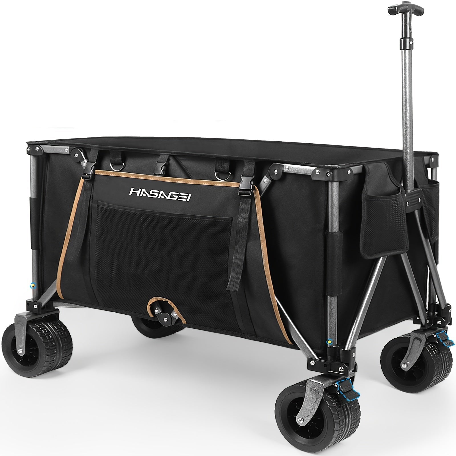 Folding Utility Wagon with Large Wheels Outdoor Recreation > Camping > Camp Furniture - Tophatter Daily Deals