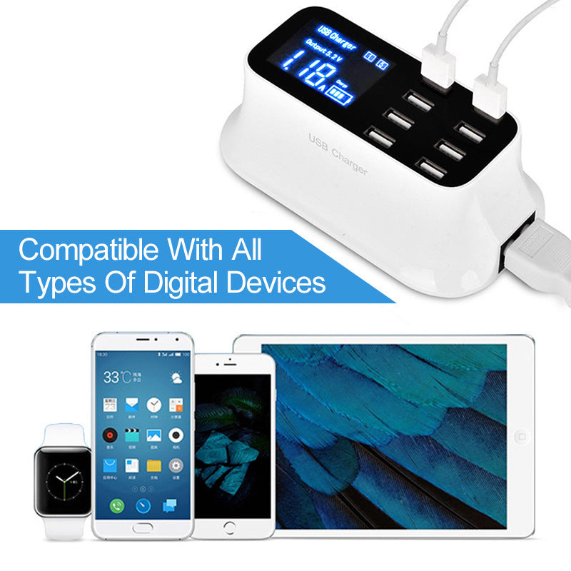 40W8usb digital display charger 0 - Tophatter Daily Deals