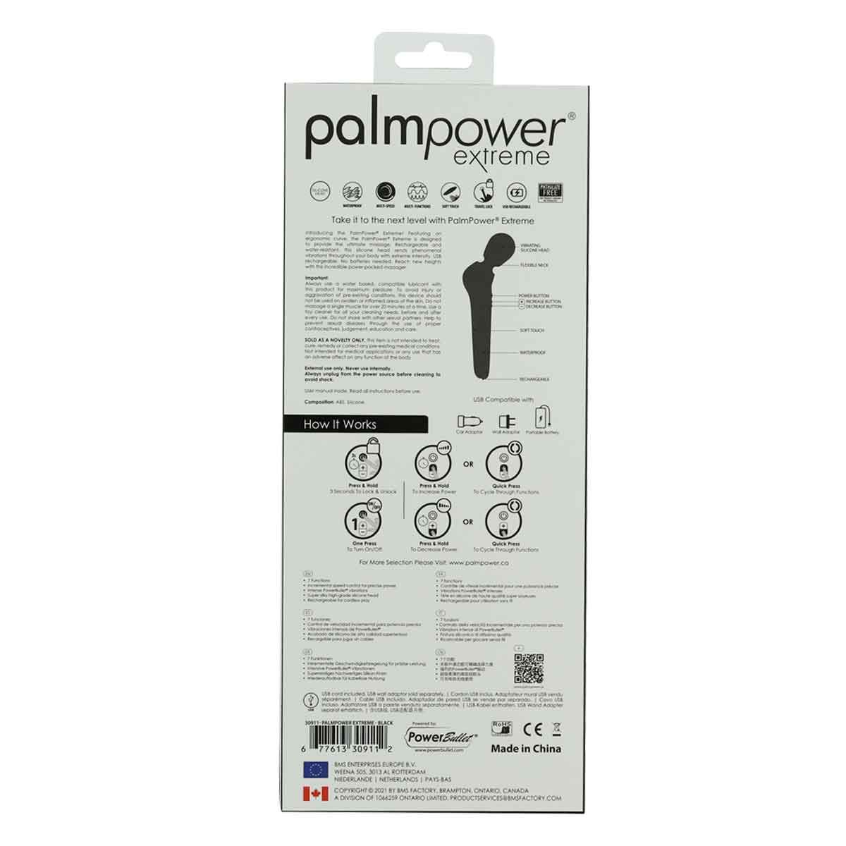 PalmPower Extreme in Black Massage Wand - Tophatter Daily Deals