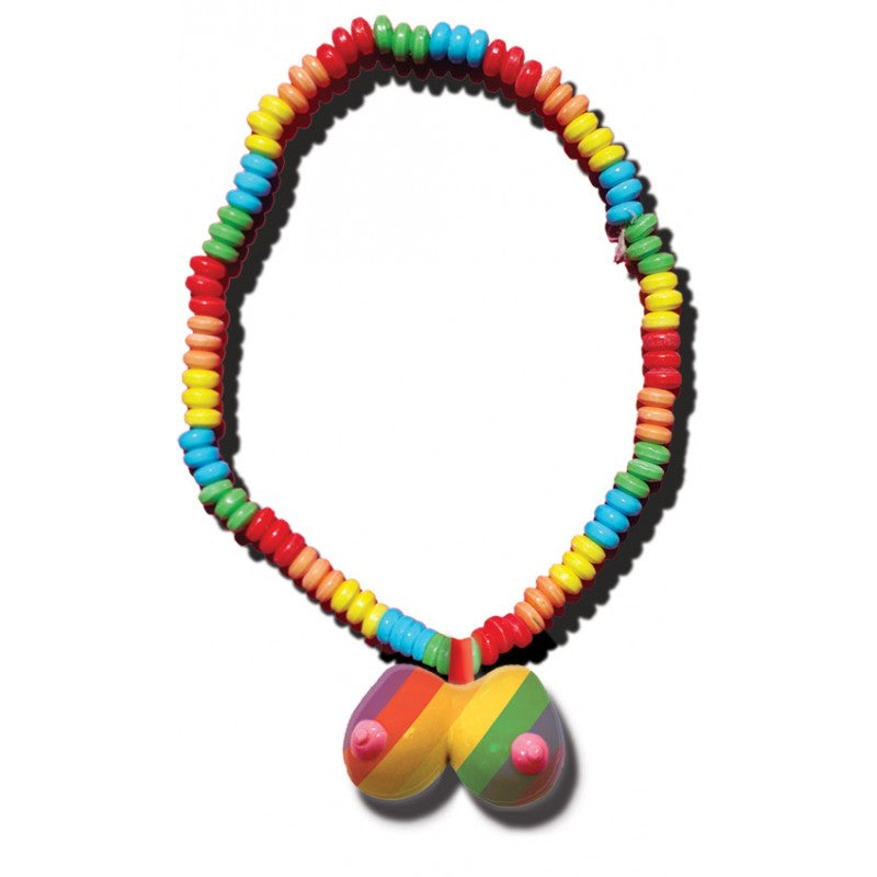Rainbow Boobie Candy Necklace Candy - Tophatter Daily Deals