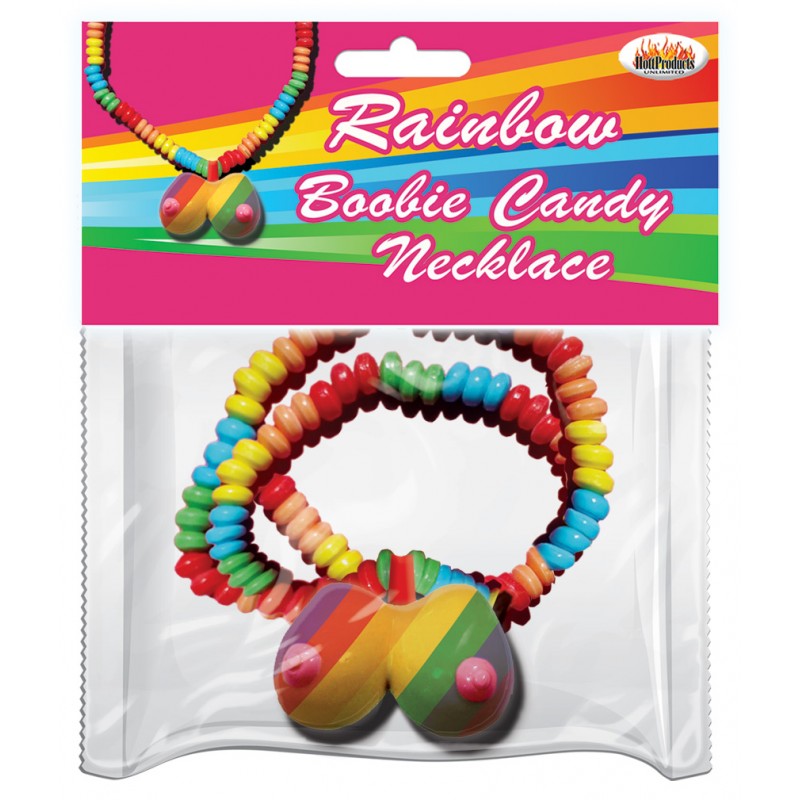 Rainbow Boobie Candy Necklace Candy - Tophatter Daily Deals