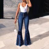 Beaded flared pants 0 - Tophatter Daily Deals