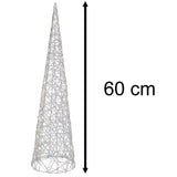 LED Iridescent Cone Light | Light-up Christmas Tree Cone with Timer - 60cm LED Light - Tophatter Daily Deals
