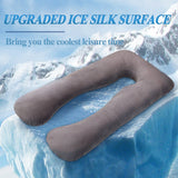 U-Shaped Maternity Pillow – Cooling Pregnancy Support Pillow Bedding - Tophatter Daily Deals