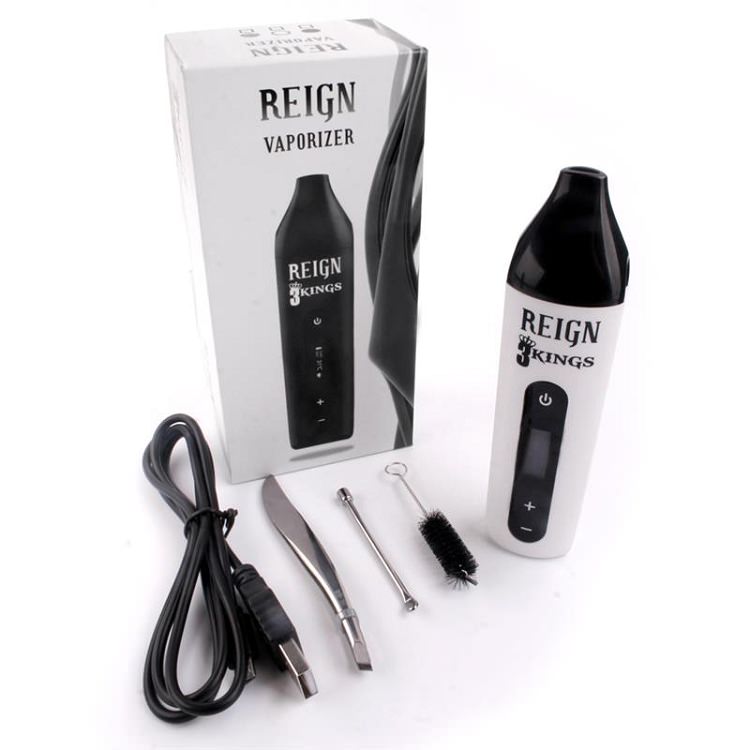 Reign OLED Digital Dry Herb Baking Vaporizer With Complete Kit White - TOPHATTER'S ARMORY DEALS Collectible Weapons - Tophatter Daily Deals