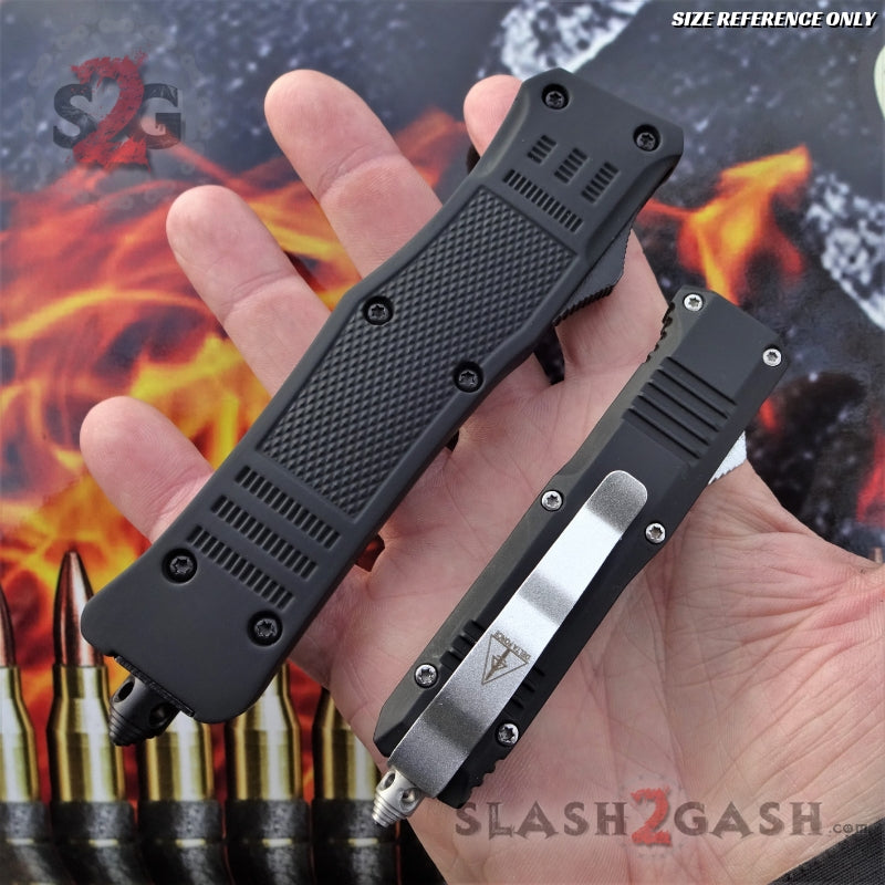 S2G Tactical Small 7" OTF Bullet HK Automatic Knife - Single Edge Damascus Knife-OTF - Tophatter Daily Deals