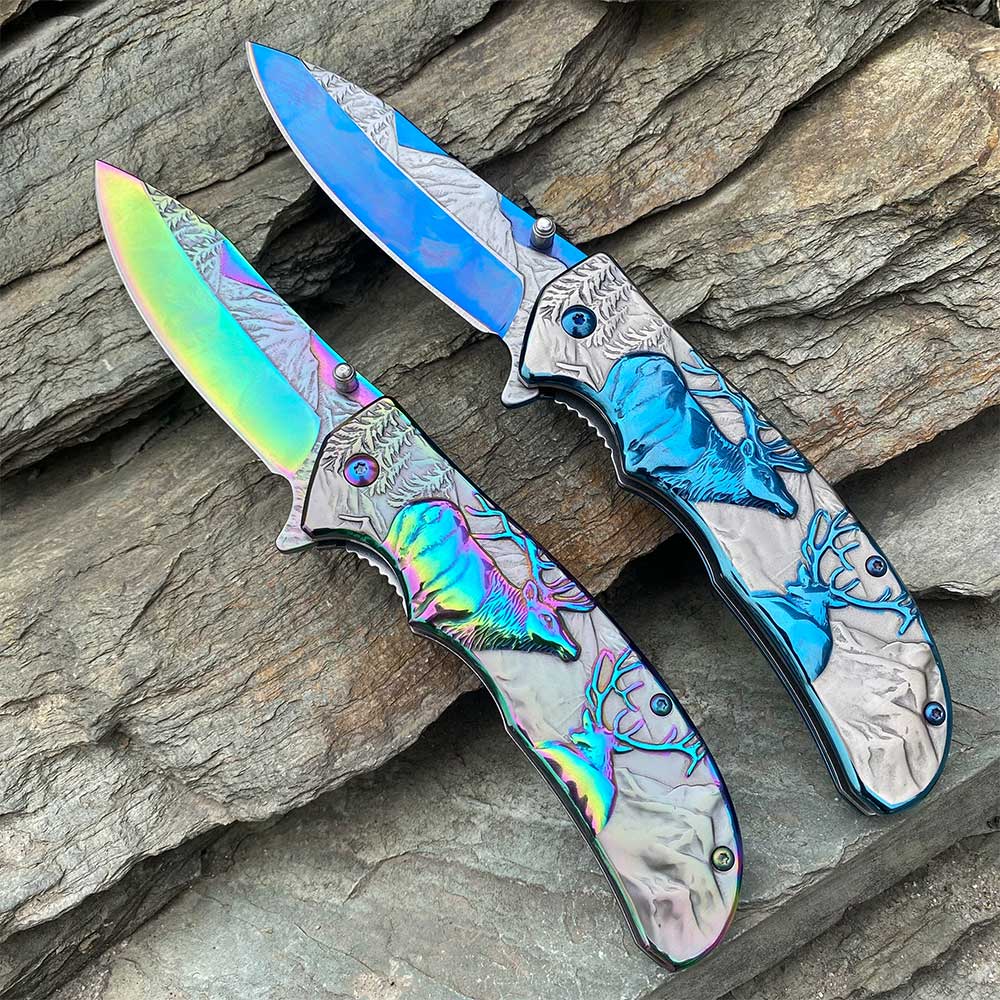 Fantastic Reindeer Folding Knife - Tophatter Daily Deals