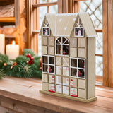 Santa House Advent Calendar with 24 Drawers | Wooden Christmas Advent Calendar Advent Calendar - Tophatter Daily Deals