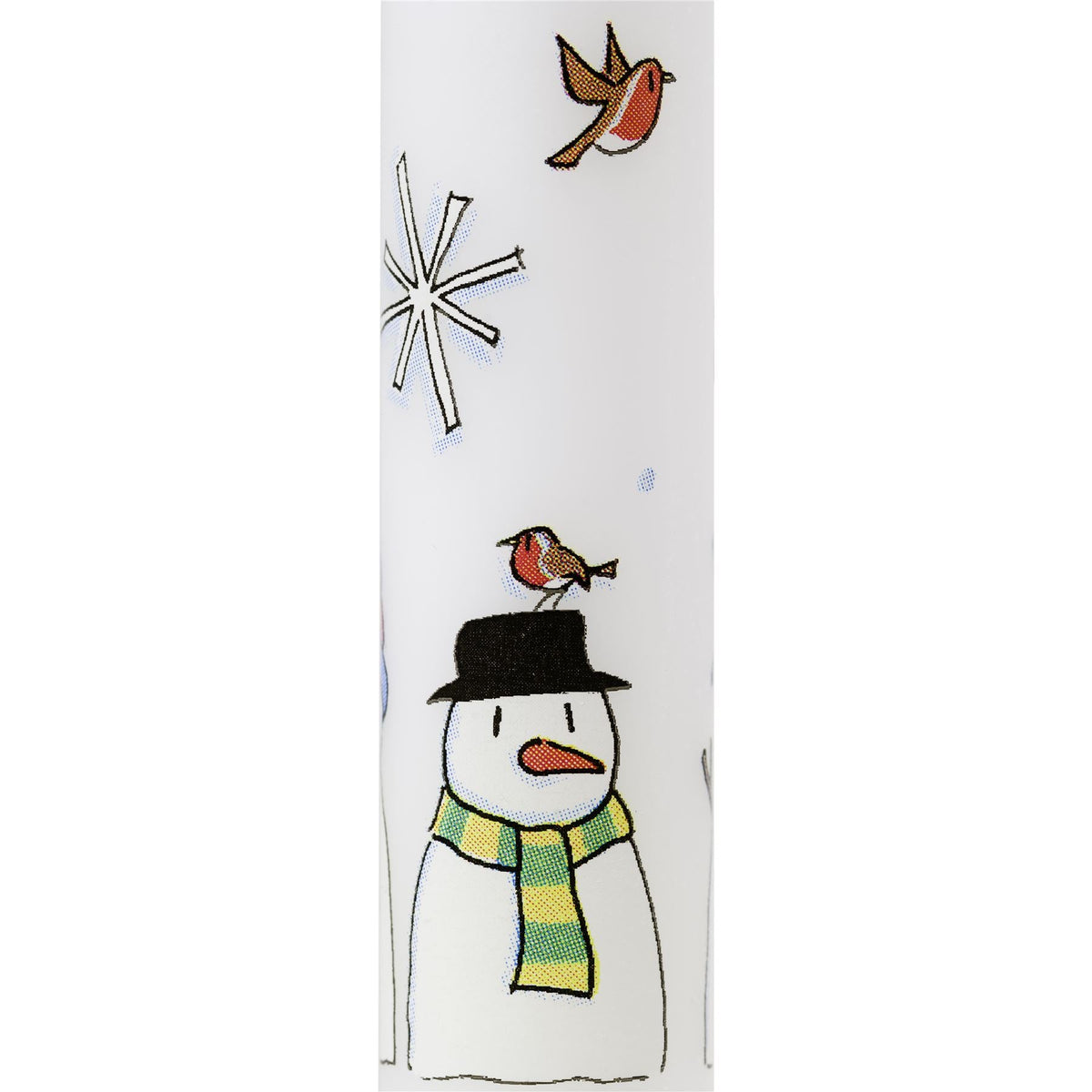 Traditional Countdown To Christmas Advent Dinner Candle - Snowman And Snowflake Design (Regular Size) Advent Candle - Tophatter Daily Deals