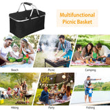 30L Insulated Picnic Basket Cooler Collapsible Food Delivery Storage Everything Else - Tophatter Daily Deals