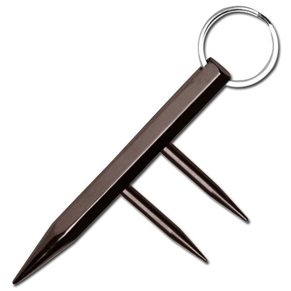 Ninja Key Chain Kubotan Finger Spikes Black 5.5 Inch Overall - Tophatter's Guns'N'Weapons Store - FREE SHIPPING Collectible Weapons - Tophatter Daily Deals