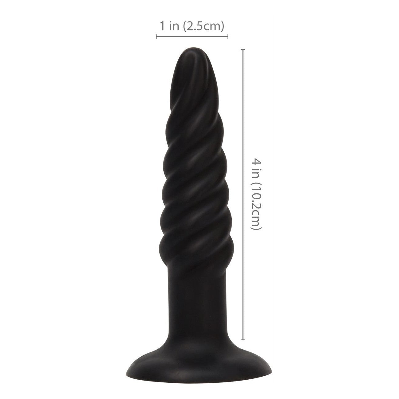 Spiral Silicone Butt Plug in Black Anal Sex Toys - Tophatter Daily Deals