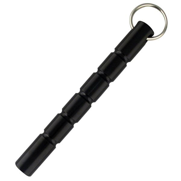 Black Self Defense Kubotan With Key Ring - Flat Tip - TOPHATTER'S ARMORY DEALS Collectible Weapons - Tophatter Daily Deals