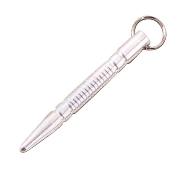 Pointed Tip Kubotan Keychain with Silver Finish - TOPHATTER'S ARMORY DEALS Collectible Weapons - Tophatter Daily Deals
