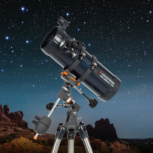 Celestron AstroMaster 114EQ 114mm f/8.8 Reflector Telescope - Tophatter Daily Deals