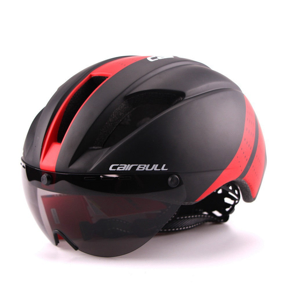Bicycle Aero Helmet Cycling Helmet Road Mountain Integral Triathlon Bike Helmet Men Race Airo Time-Trial TT Bike Helmet Black and red 0 - Tophatter Daily Deals