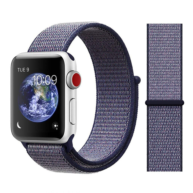 42 44mm Nylon Velcro Loopback Sports Watch Blue 0 - Tophatter Daily Deals