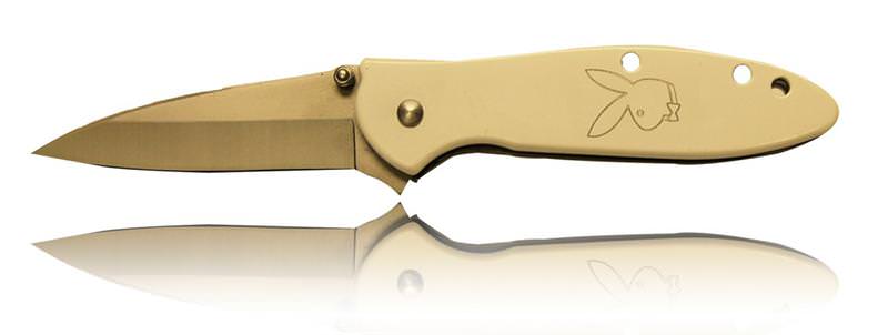 White PLAYBOY Bunny Assisted Opening Pocket Knife Collectible Weapons - Tophatter Daily Deals
