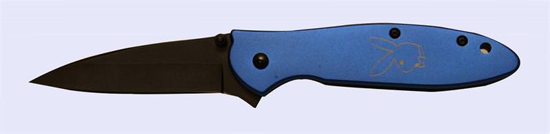 Blue PLAYBOY Bunny Assisted Opening Pocket Knife - TOPHATTER'S ARMORY DEALS Collectible Weapons - Tophatter Daily Deals